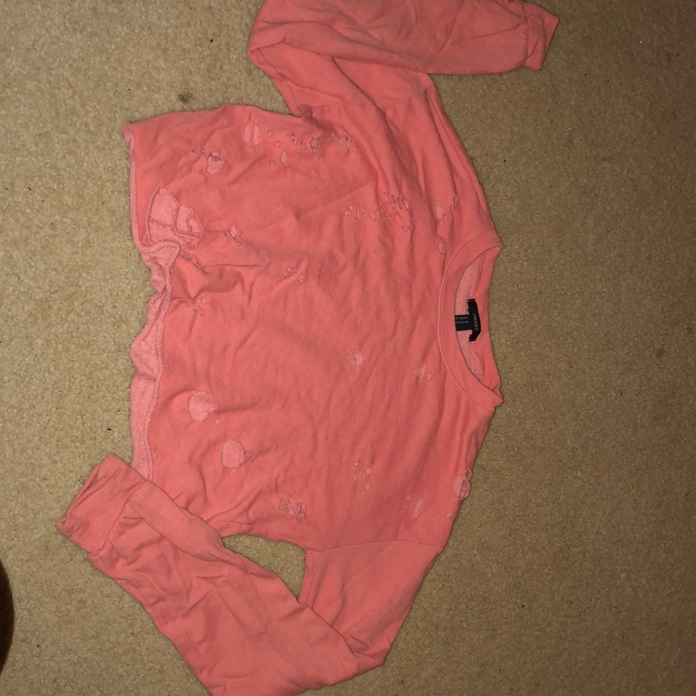 cropped long sleeve shirt